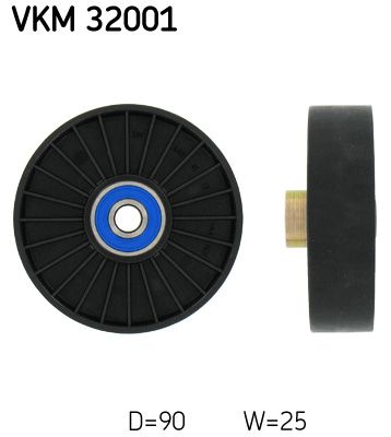 SKF VKM 32001 Deflection/Guide Pulley, V-ribbed belt
