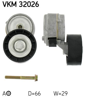 Tensioner Pulley, V-ribbed belt SKF VKM 32026