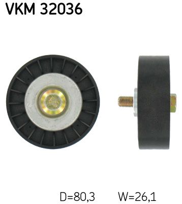 Deflection/Guide Pulley, V-ribbed belt SKF VKM 32036