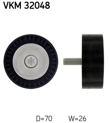 Deflection/Guide Pulley, V-ribbed belt SKF VKM 32048