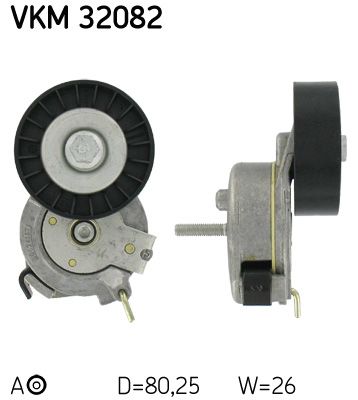 Tensioner Pulley, V-ribbed belt SKF VKM 32082