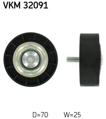 SKF VKM 32091 Deflection/Guide Pulley, V-ribbed belt