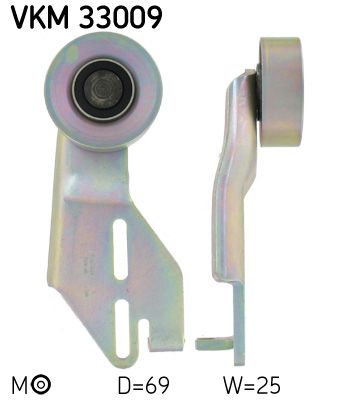 Tensioner Pulley, V-ribbed belt SKF VKM 33009