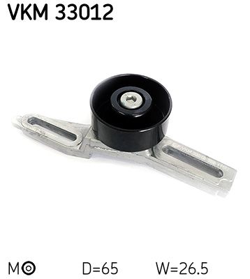 Tensioner Pulley, V-ribbed belt SKF VKM 33012