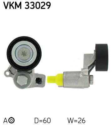 Tensioner Pulley, V-ribbed belt SKF VKM 33029