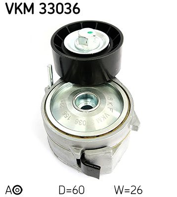 Tensioner Pulley, V-ribbed belt SKF VKM 33036