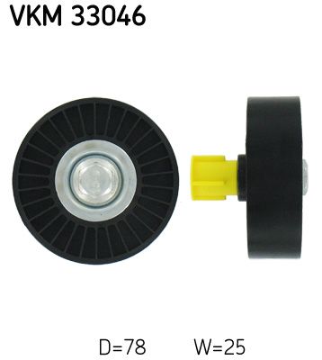 Deflection/Guide Pulley, V-ribbed belt SKF VKM 33046