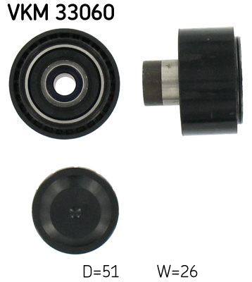 Deflection/Guide Pulley, V-ribbed belt SKF VKM 33060