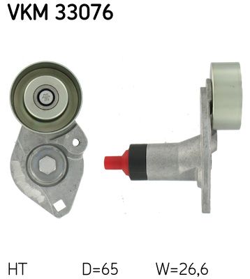 Tensioner Pulley, V-ribbed belt SKF VKM 33076