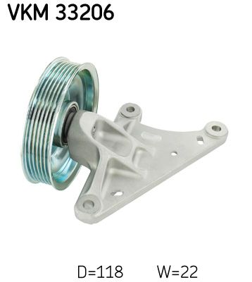 Deflection/Guide Pulley, V-ribbed belt SKF VKM 33206