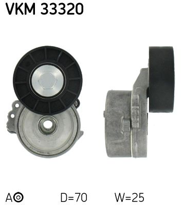 Tensioner Pulley, V-ribbed belt SKF VKM 33320