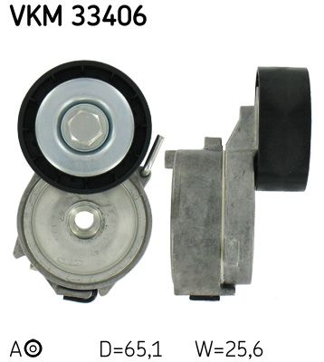Tensioner Pulley, V-ribbed belt SKF VKM 33406