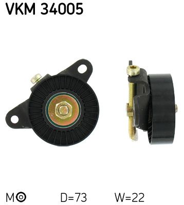 Tensioner Pulley, V-ribbed belt SKF VKM 34005