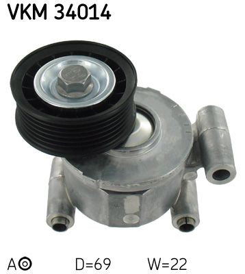 Tensioner Pulley, V-ribbed belt SKF VKM 34014