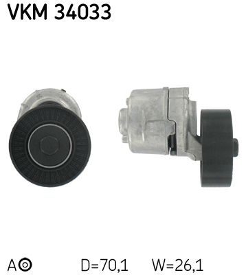Tensioner Pulley, V-ribbed belt SKF VKM 34033