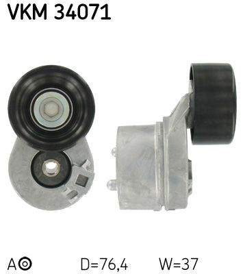 Tensioner Pulley, V-ribbed belt SKF VKM 34071