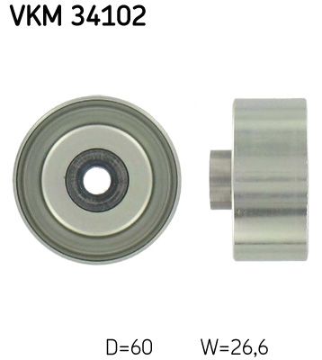 SKF VKM 34102 Deflection/Guide Pulley, V-ribbed belt