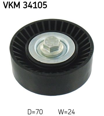 SKF VKM 34105 Deflection/Guide Pulley, V-ribbed belt
