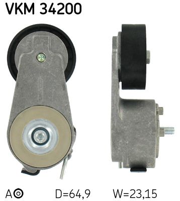 SKF VKM 34200 Tensioner Pulley, V-ribbed belt