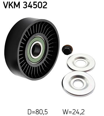 SKF VKM 34502 Deflection/Guide Pulley, V-ribbed belt