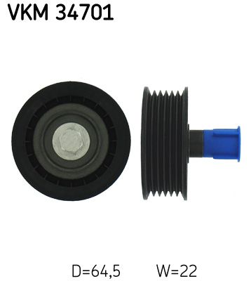 SKF VKM 34701 Deflection/Guide Pulley, V-ribbed belt