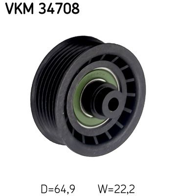 SKF VKM 34708 Deflection/Guide Pulley, V-ribbed belt