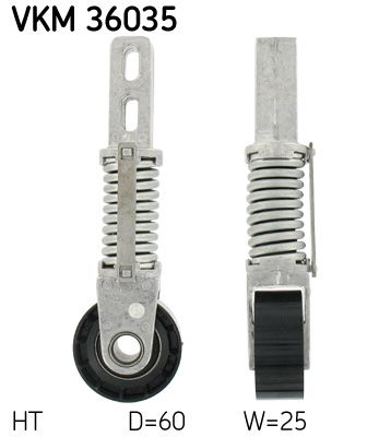 Tensioner Pulley, V-ribbed belt SKF VKM 36035