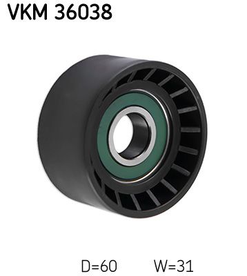 SKF VKM 36038 Deflection/Guide Pulley, V-ribbed belt