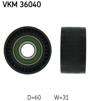 SKF VKM 36040 Deflection/Guide Pulley, V-ribbed belt