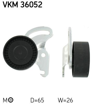 Tensioner Pulley, V-ribbed belt SKF VKM 36052