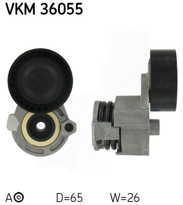 Tensioner Pulley, V-ribbed belt SKF VKM 36055