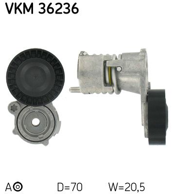 Tensioner Pulley, V-ribbed belt SKF VKM 36236