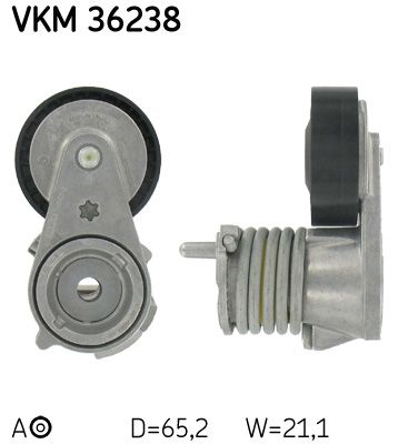 Tensioner Pulley, V-ribbed belt SKF VKM 36238