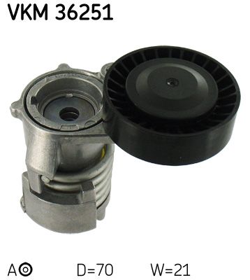 Tensioner Pulley, V-ribbed belt SKF VKM 36251