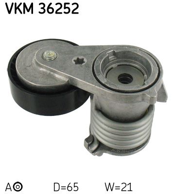 Tensioner Pulley, V-ribbed belt SKF VKM 36252