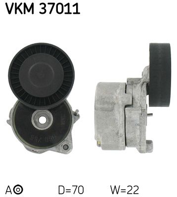 Tensioner Pulley, V-ribbed belt SKF VKM 37011