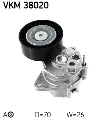 Tensioner Pulley, V-ribbed belt SKF VKM 38020