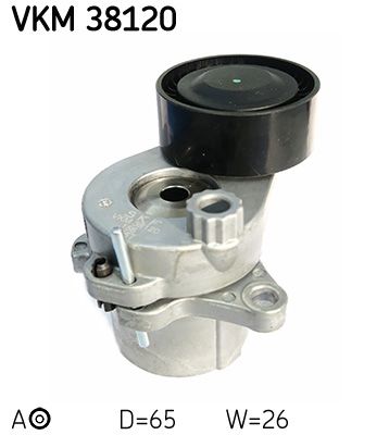 Tensioner Pulley, V-ribbed belt SKF VKM 38120
