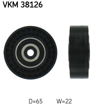 Deflection/Guide Pulley, V-ribbed belt SKF VKM 38126