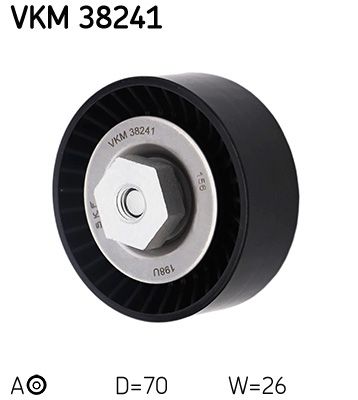 Tensioner Pulley, V-ribbed belt SKF VKM 38241