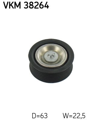 Deflection/Guide Pulley, V-ribbed belt SKF VKM 38264