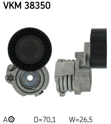 Tensioner Pulley, V-ribbed belt SKF VKM 38350
