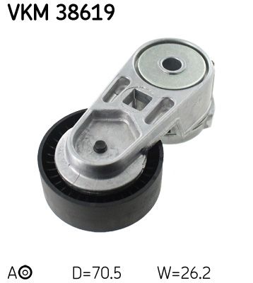 Tensioner Pulley, V-ribbed belt SKF VKM 38619