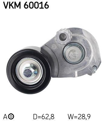 Tensioner Pulley, V-ribbed belt SKF VKM 60016