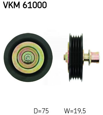 Deflection/Guide Pulley, V-ribbed belt SKF VKM 61000