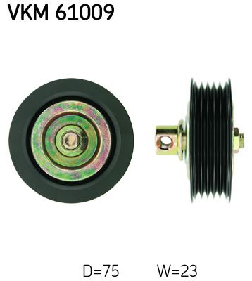 Deflection/Guide Pulley, V-ribbed belt SKF VKM 61009