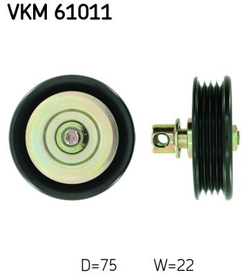 Deflection/Guide Pulley, V-ribbed belt SKF VKM 61011
