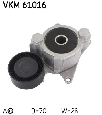 Tensioner Pulley, V-ribbed belt SKF VKM 61016