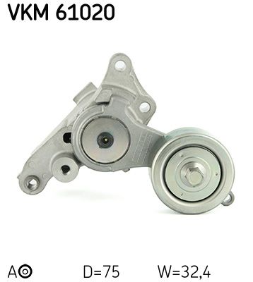 Tensioner Pulley, V-ribbed belt SKF VKM 61020