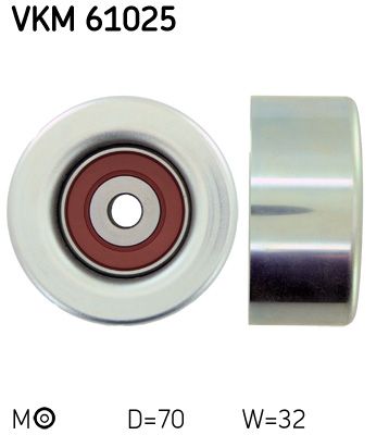 Deflection/Guide Pulley, V-ribbed belt SKF VKM 61025